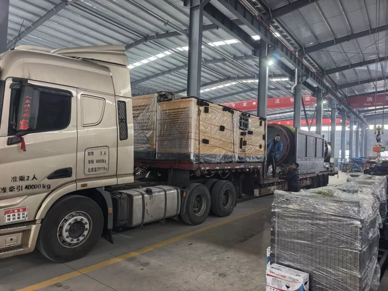 Jinqi Mining Machinery expédie un lot d'équipements de séparation et de support de tambours en Russie
