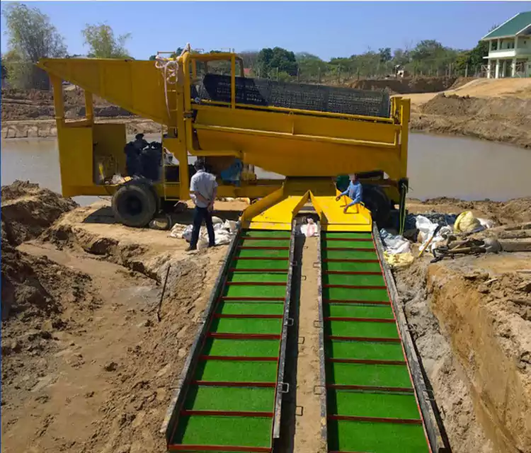 Chariot d'orpaillage mobile portable